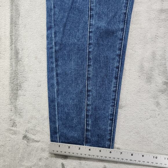 NEW Denim Blvd Mom Jeans Womens Size 3 Blue High Rise Front Seam Tapered Leg - Picture 11 of 12